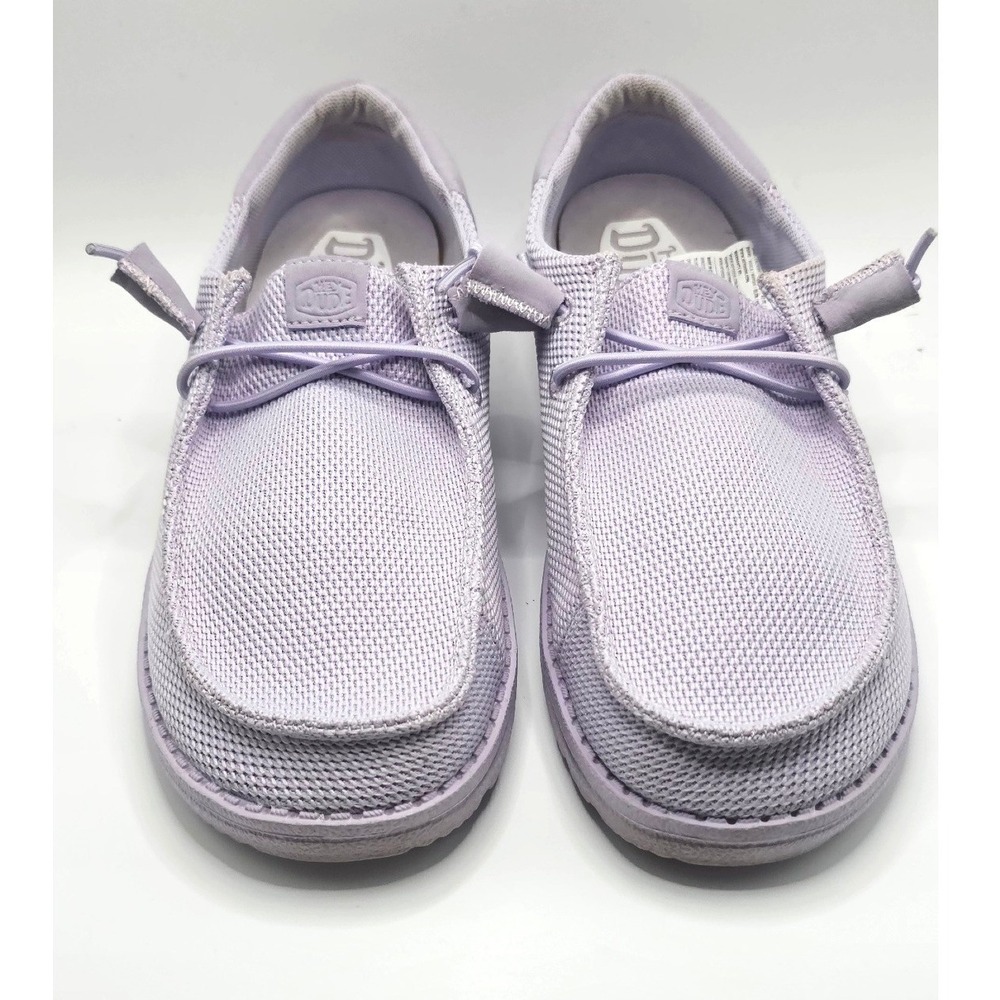 Hey Dude Wendy Funk Mono W8 Lilac Purple Mesh Slip On Loafers 40065-535